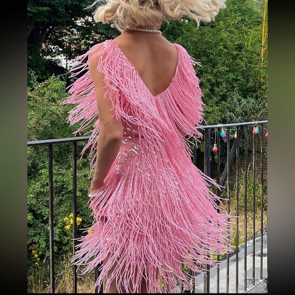 Nadine Merabi Sadie Dress Pink NWT - Picture 4 of 11